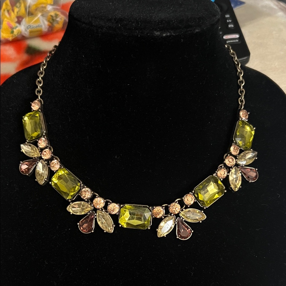 Cookie Lee Elegant Yellow and Brown Necklace